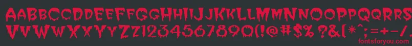 PostcryptMedium Font – Red Fonts on Black Background