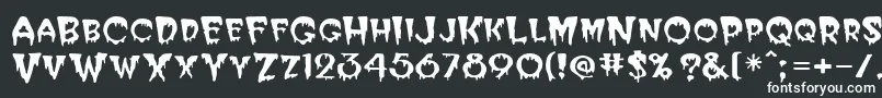 Шрифт PostcryptMedium – белые шрифты на чёрном фоне
