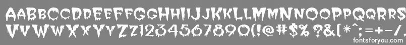PostcryptMedium Font – White Fonts on Gray Background