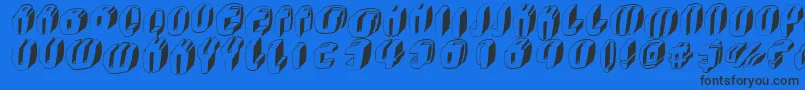 Typoc Font – Black Fonts on Blue Background