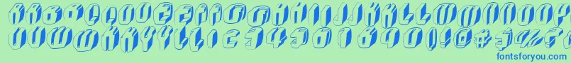 Typoc Font – Blue Fonts on Green Background