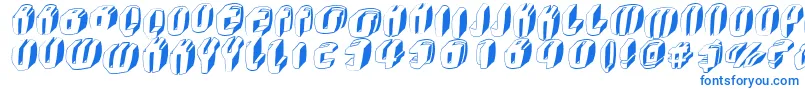 フォントTypoc – 白い背景に青い文字