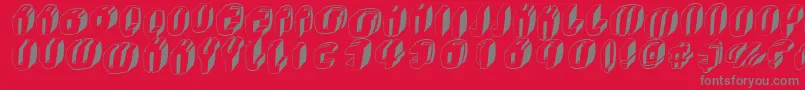 Typoc-Schriftart – Graue Schriften auf rotem Hintergrund