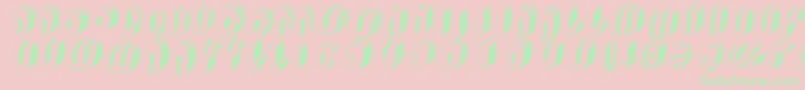 Typoc Font – Green Fonts on Pink Background