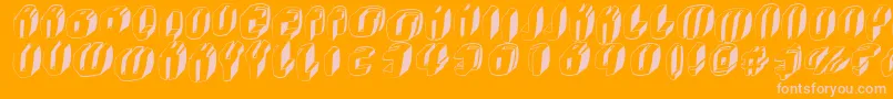 Typoc Font – Pink Fonts on Orange Background