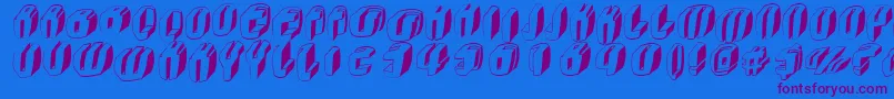 Typoc Font – Purple Fonts on Blue Background