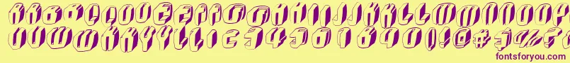Typoc Font – Purple Fonts on Yellow Background