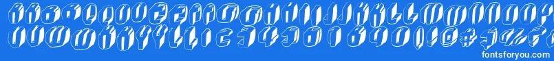 Typoc Font – White Fonts on Blue Background