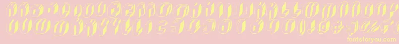 Typoc Font – Yellow Fonts on Pink Background