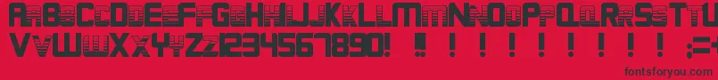 Chloreal Font – Black Fonts on Red Background