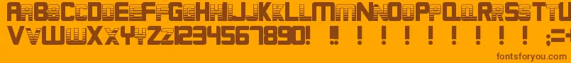 Chloreal Font – Brown Fonts on Orange Background
