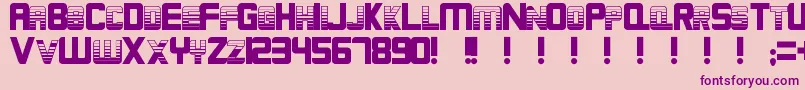 Chloreal Font – Purple Fonts on Pink Background