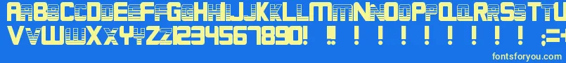 Chloreal Font – Yellow Fonts on Blue Background