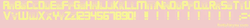 Chloreal Font – Yellow Fonts on Pink Background