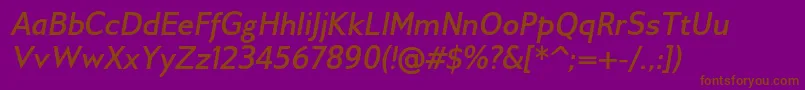 GilliusadfBolditalic Font – Brown Fonts on Purple Background