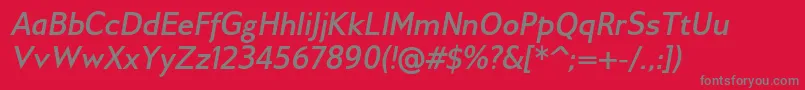 GilliusadfBolditalic Font – Gray Fonts on Red Background