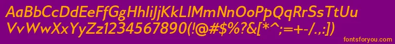 GilliusadfBolditalic Font – Orange Fonts on Purple Background