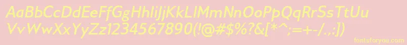 GilliusadfBolditalic Font – Yellow Fonts on Pink Background