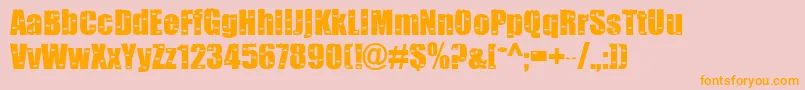 SomethingFishy Font – Orange Fonts on Pink Background