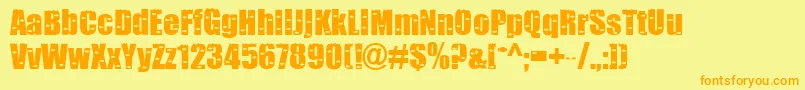 SomethingFishy Font – Orange Fonts on Yellow Background
