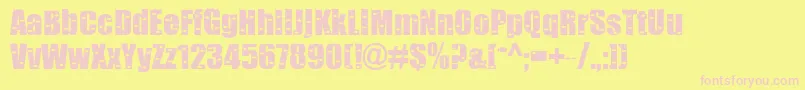 SomethingFishy Font – Pink Fonts on Yellow Background