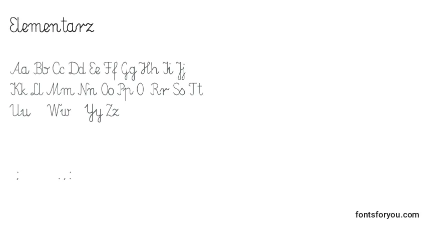 Czcionka Elementarz – alfabet, cyfry, specjalne znaki