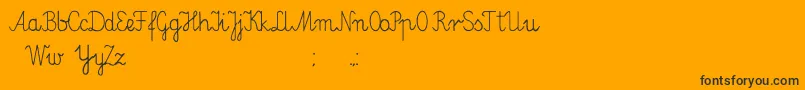 Police Elementarz – polices noires sur fond orange