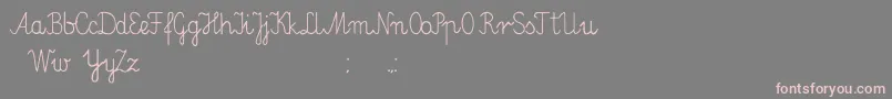 Elementarz Font – Pink Fonts on Gray Background