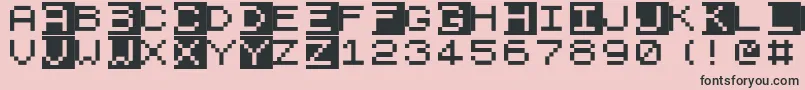 Zx81 Font – Black Fonts on Pink Background