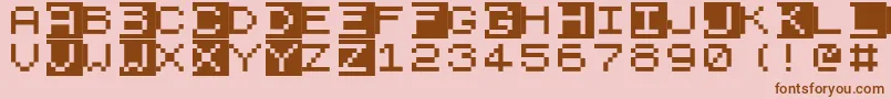 Zx81 Font – Brown Fonts on Pink Background