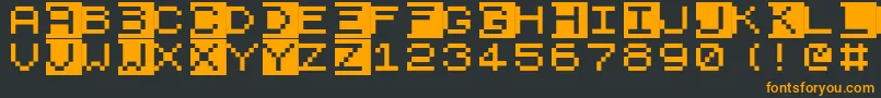 Zx81 Font – Orange Fonts on Black Background