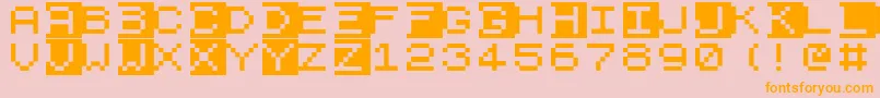 Zx81 Font – Orange Fonts on Pink Background