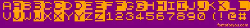 Zx81 Font – Orange Fonts on Purple Background