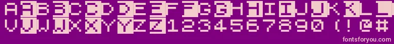 fuente Zx81 – Fuentes Rosadas Sobre Fondo Morado