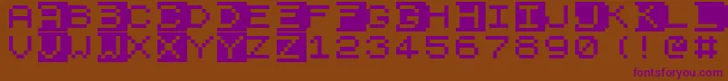 Zx81 Font – Purple Fonts on Brown Background
