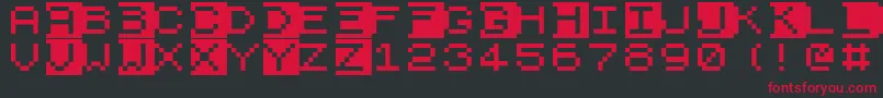 Zx81 Font – Red Fonts on Black Background