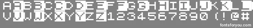 Zx81 Font – White Fonts on Gray Background