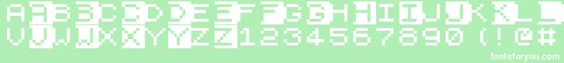 Zx81 Font – White Fonts on Green Background