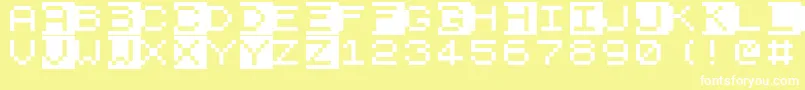 Zx81 Font – White Fonts on Yellow Background