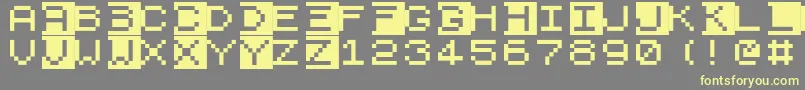 Zx81 Font – Yellow Fonts on Gray Background