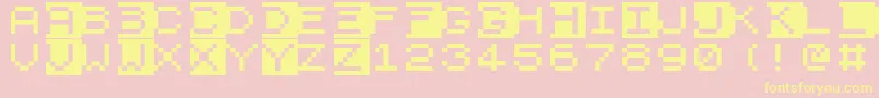 Zx81 Font – Yellow Fonts on Pink Background