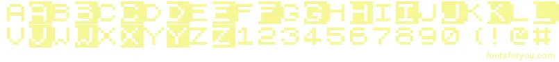 Zx81 Font – Yellow Fonts on White Background