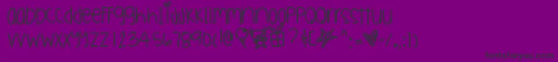 Hotlinebling Font – Black Fonts on Purple Background