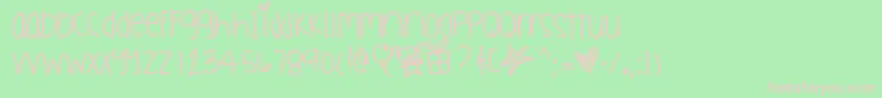 Hotlinebling Font – Pink Fonts on Green Background