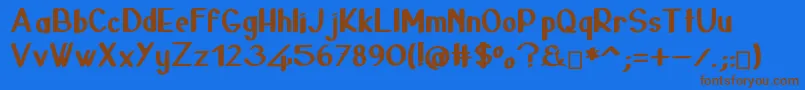 24janvier Font – Brown Fonts on Blue Background