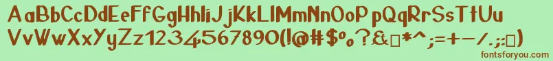24janvier-fontti – ruskeat fontit vihreällä taustalla