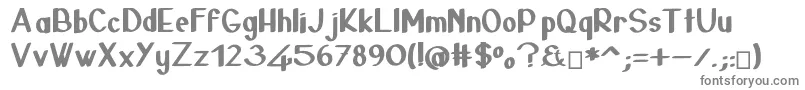 24janvier-fontti – harmaat kirjasimet valkoisella taustalla