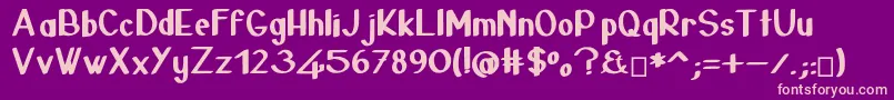 24janvier Font – Pink Fonts on Purple Background