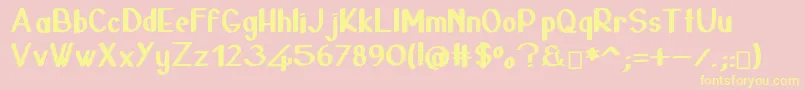 24janvier Font – Yellow Fonts on Pink Background