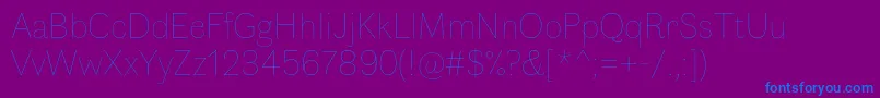 FauneDisplayThin Font – Blue Fonts on Purple Background